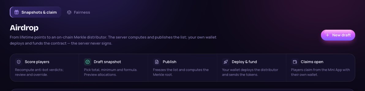 Airdrop page steps
